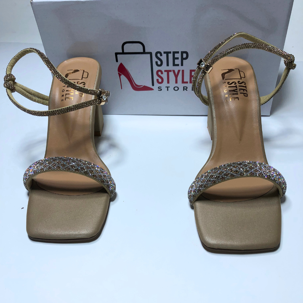 Glamour Strappy Heels – Black & Beige Edition - Image 10