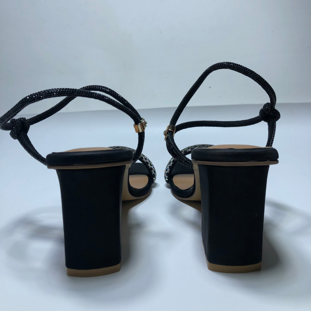 Glamour Strappy Heels – Black & Beige Edition - Image 5