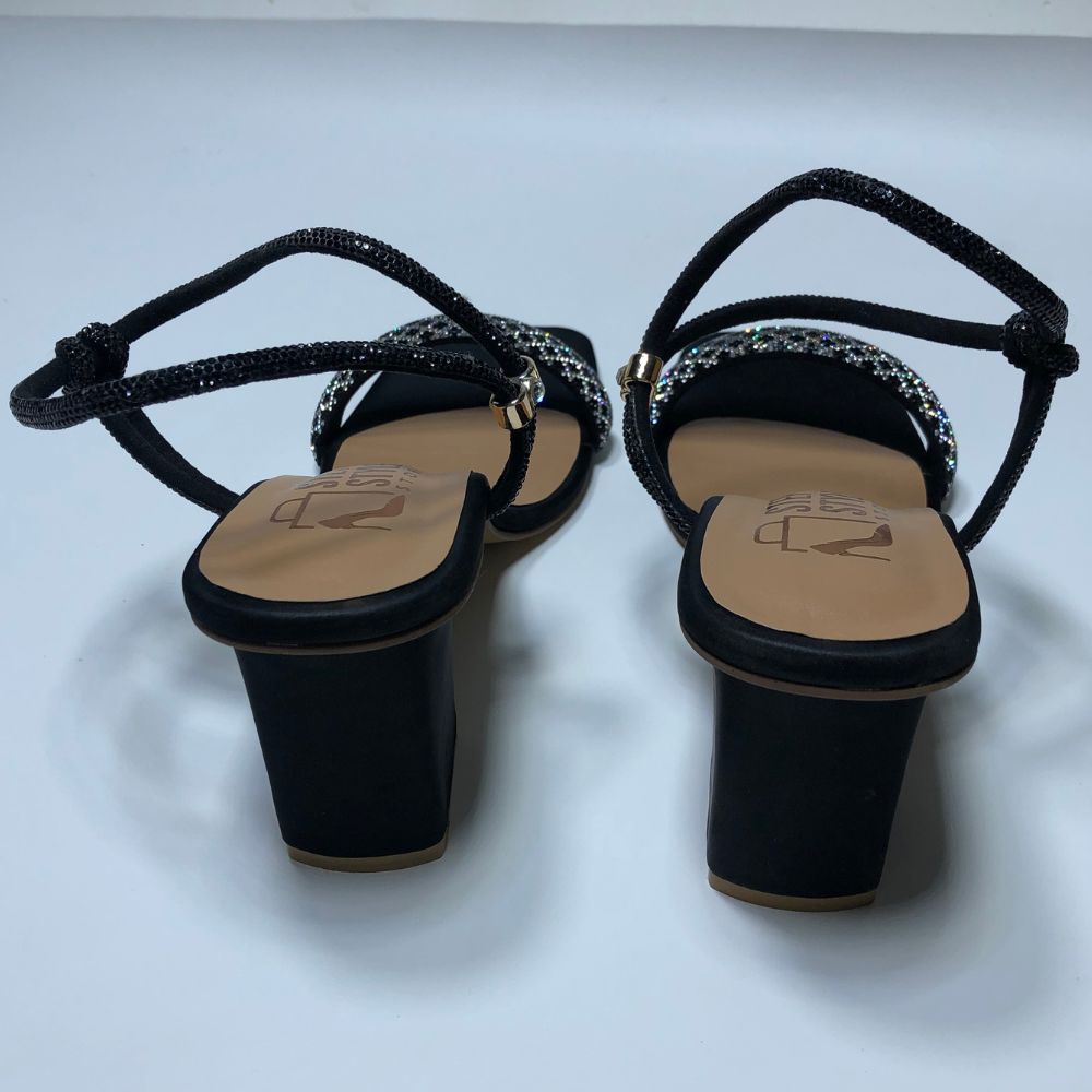 Glamour Strappy Heels – Black & Beige Edition - Image 7
