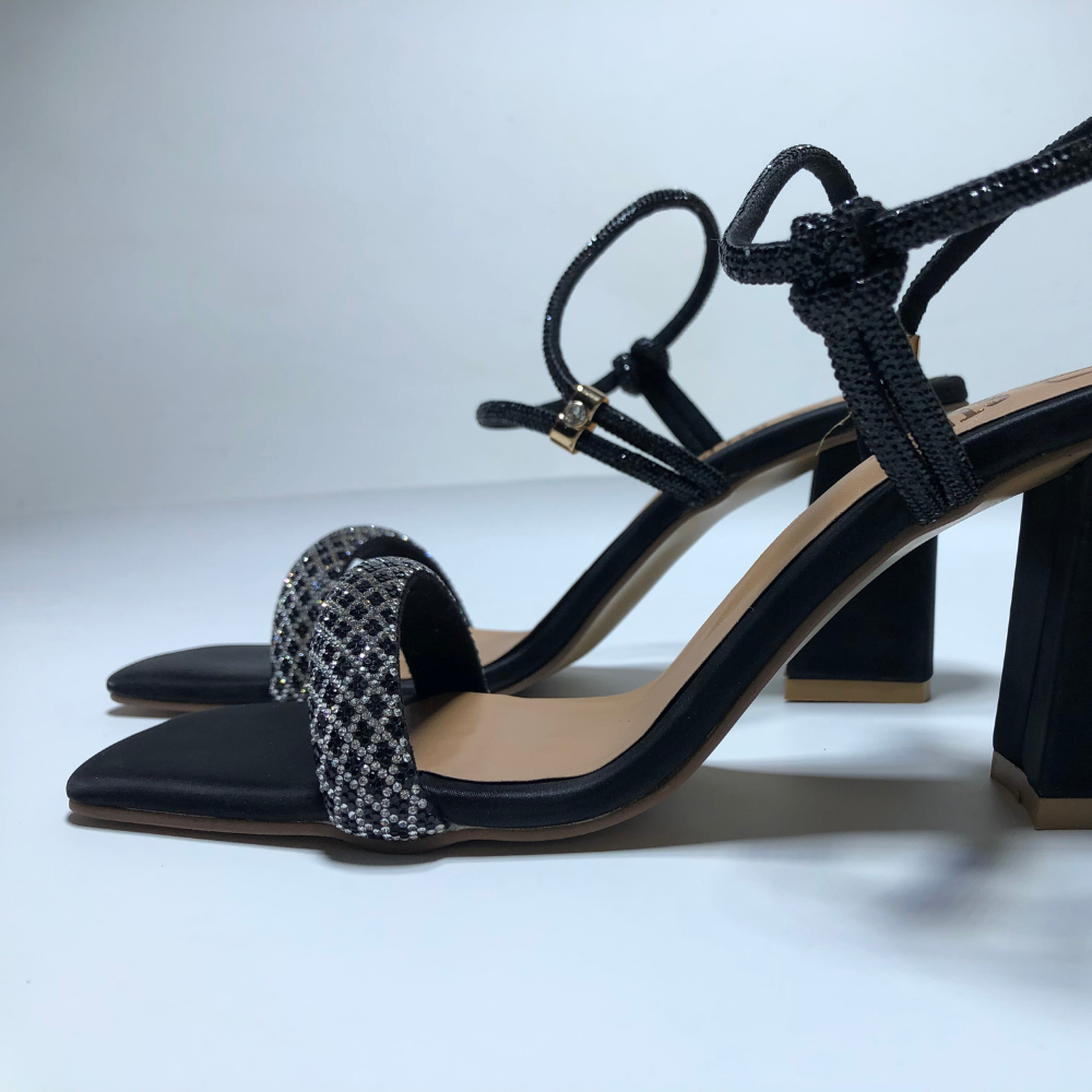 Glamour Strappy Heels – Black & Beige Edition - Image 11