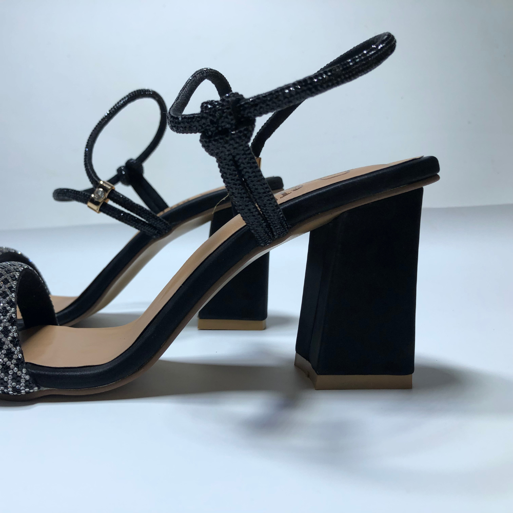 Glamour Strappy Heels – Black & Beige Edition - Image 13