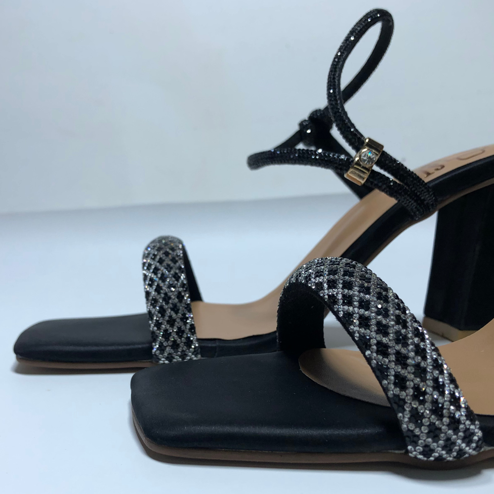 Glamour Strappy Heels – Black & Beige Edition - Image 14
