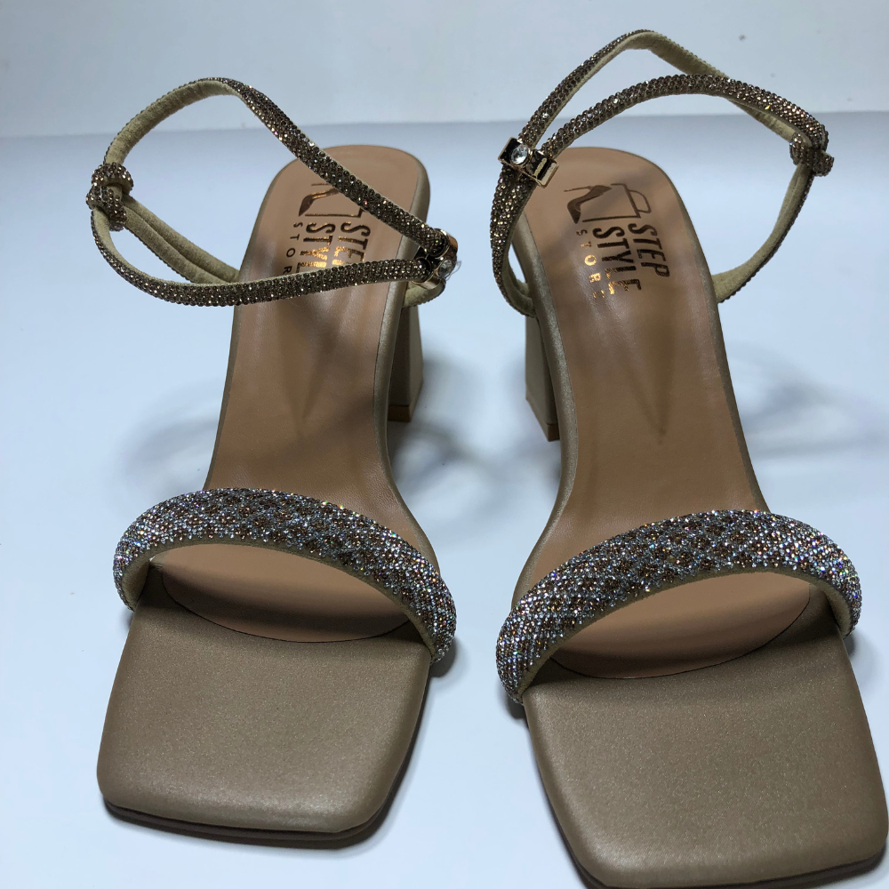 Glamour Strappy Heels – Black & Beige Edition - Image 6