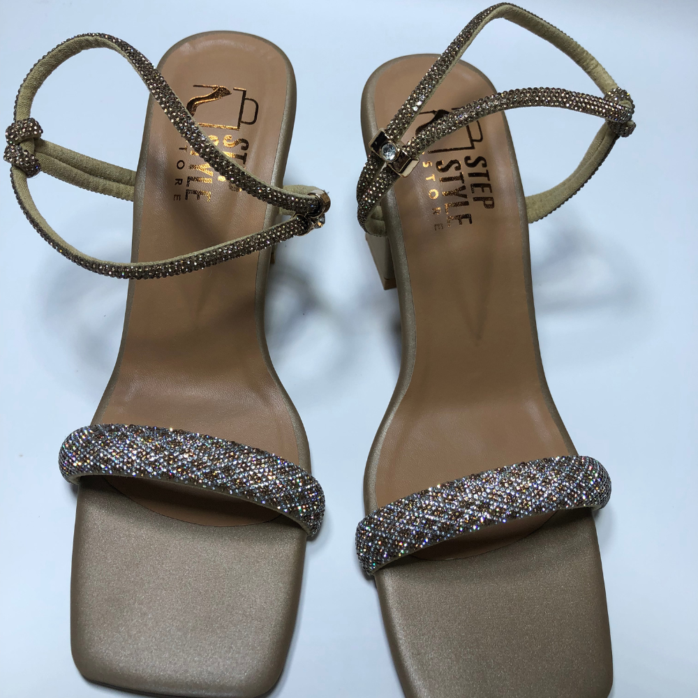 Glamour Strappy Heels – Black & Beige Edition - Image 12