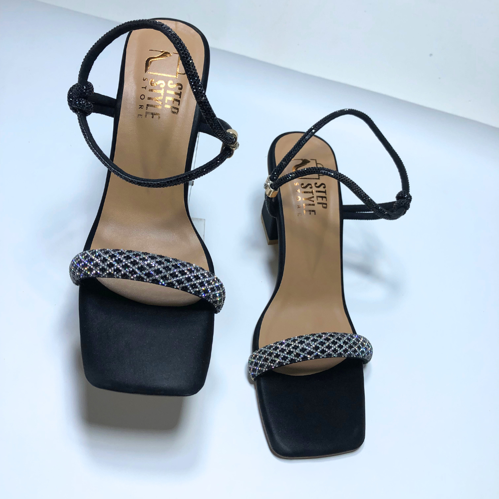 Glamour Strappy Heels – Black & Beige Edition - Image 17