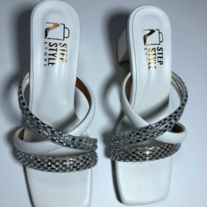 Crystal Elegance Block Heels