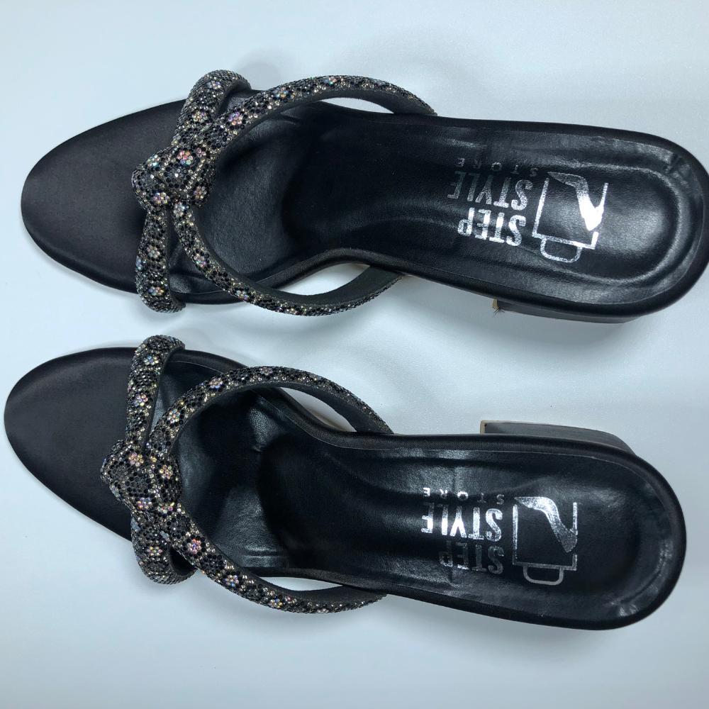 Embellished Knot Strap Slip-On Heels – Step Style Store - Image 10