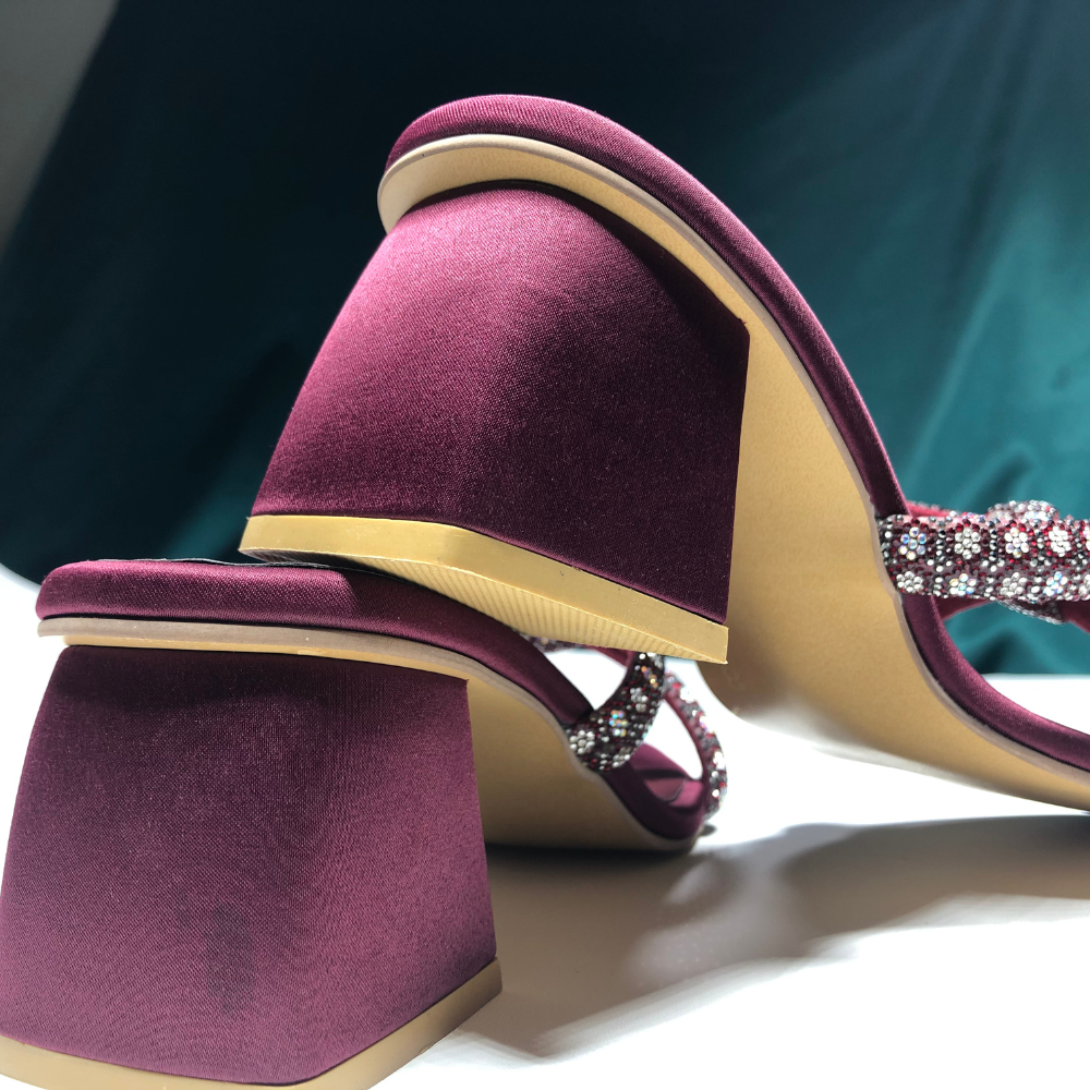 Embellished Knot Strap Slip-On Heels – Step Style Store - Image 13