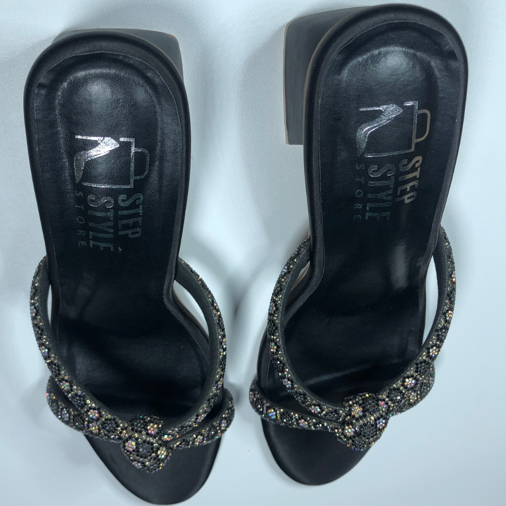 Embellished Knot Strap Slip-On Heels – Step Style Store - Image 6