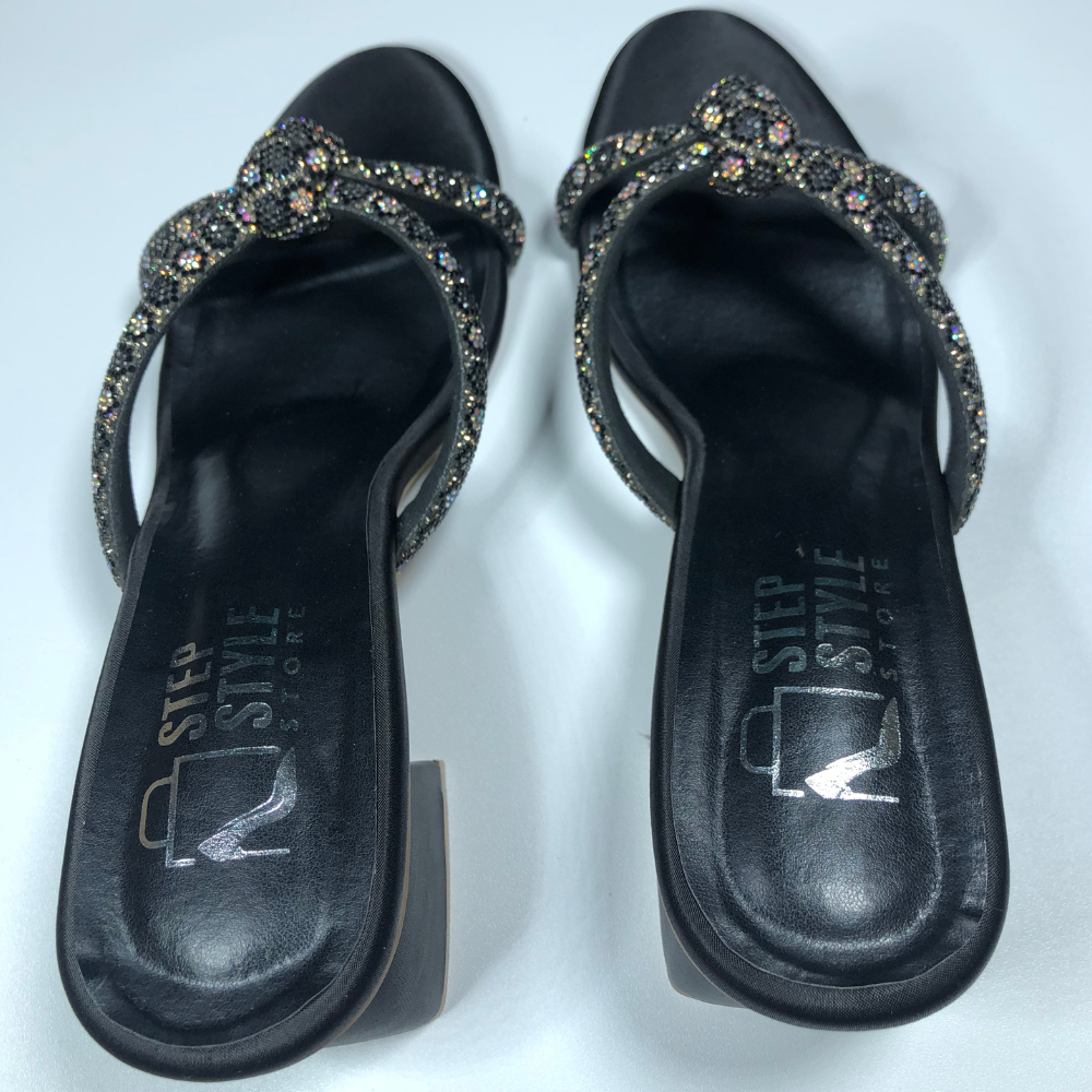 Embellished Knot Strap Slip-On Heels – Step Style Store - Image 3