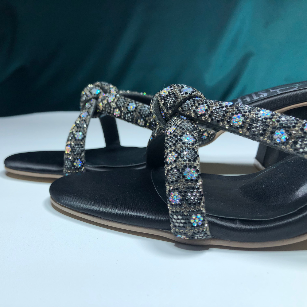 Embellished Knot Strap Slip-On Heels – Step Style Store - Image 8