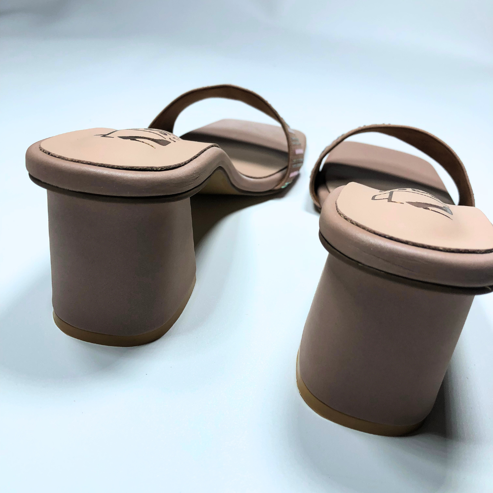 Dual-Tone Embellished Slip-On Block Heels – Step Style Store - Image 8