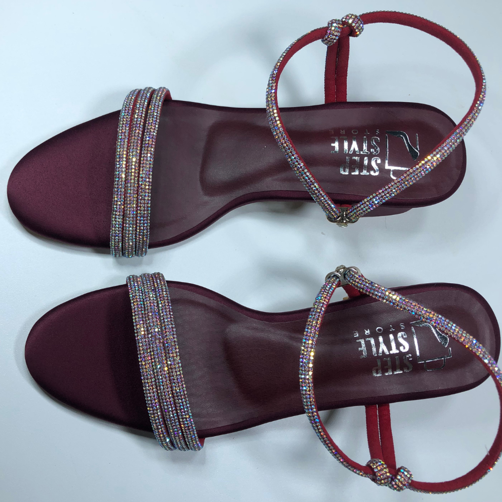 Elegant Rhinestone Embellished Ankle Strap Sandals – Step Style Store - Image 19