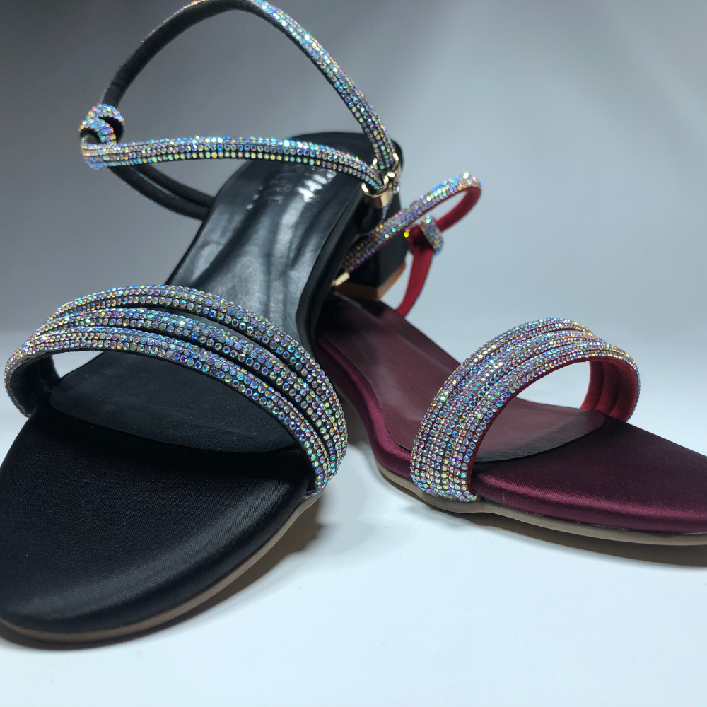 Elegant Rhinestone Embellished Ankle Strap Sandals – Step Style Store - Image 5