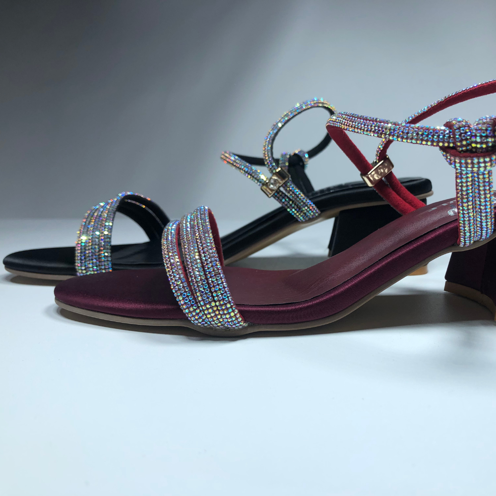 Elegant Rhinestone Embellished Ankle Strap Sandals – Step Style Store - Image 3