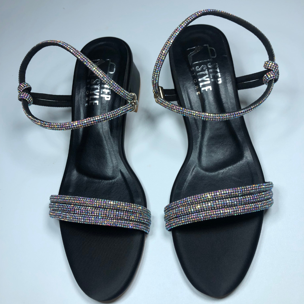 Elegant Rhinestone Embellished Ankle Strap Sandals – Step Style Store - Image 13